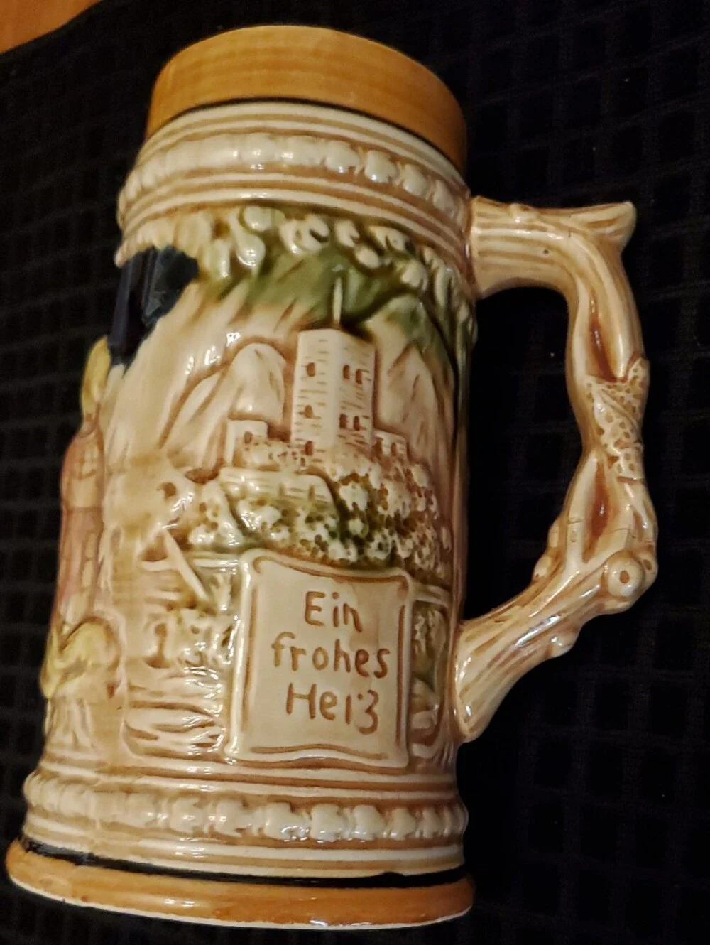 A Happy Heart Heals All Pain Japan Beer Stein